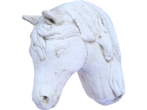 Tuinbeeld paardenhoofd (Wit)
