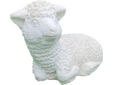 Tuinbeeld schaap (Wit/gepattineerd)