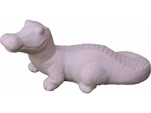 Tuinbeeld Krokodil (Wit)